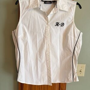 Harley Davidson Women's Sleeveless Stretch Woven Top size XL 99062-07vw
